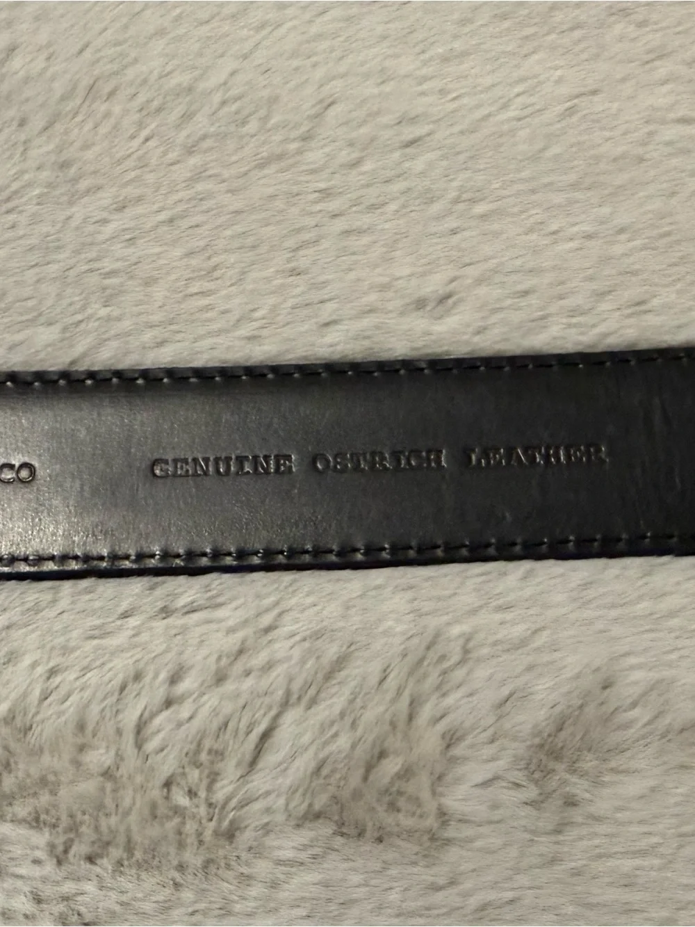 NEW Tecovas Men’s Full-Quill Ostrich Leather Belt Size 32- RARE BLACK CHERRY